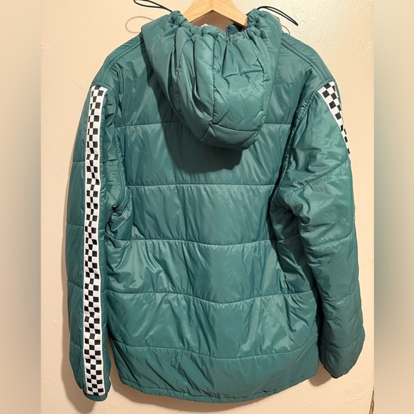 Vans Woodridge Men's Jasper Green Checkerboard Coat Outerwear Hooded Jacket LRG - Picture 14 of 16